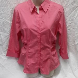 New York & co. Pink stretch shirt